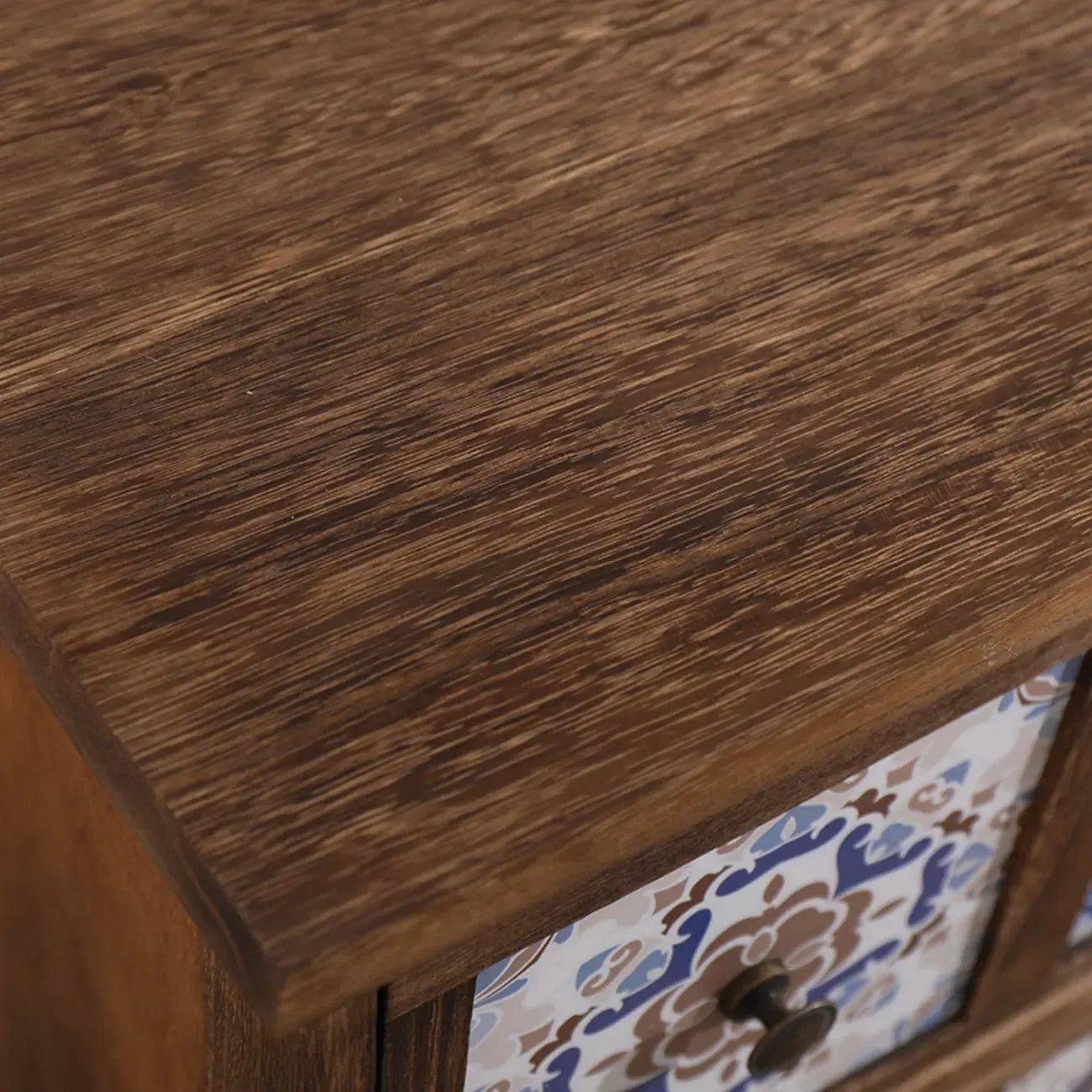Mid-Century Vintage Cabinet with Drawers-Unique Pattern