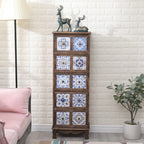 Mid-Century Vintage Cabinet with Drawers-Unique Pattern