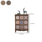 Mid-Century Vintage Cabinet with Drawers-Unique Pattern