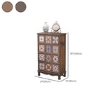 Mid-Century Vintage Cabinet with Drawers-Unique Pattern