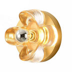 Modern Elegant Glass LED Vanity Light with Flower Design