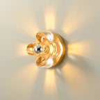 Modern Elegant Glass LED Vanity Light with Flower Design
