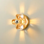 Modern Elegant Glass LED Vanity Light with Flower Design