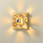 Modern Elegant Glass LED Vanity Light with Flower Design