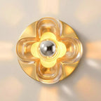 Modern Elegant Glass LED Vanity Light with Flower Design
