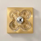 Modern Elegant Glass LED Vanity Light with Flower Design