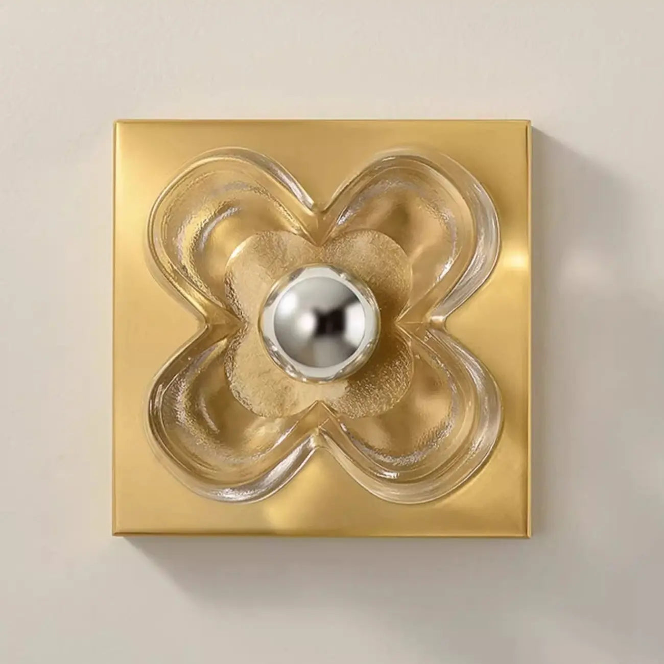 Modern Elegant Glass LED Vanity Light with Flower Design