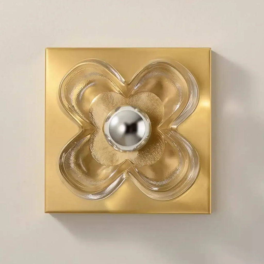 Modern Elegant Glass LED Vanity Light with Flower Design