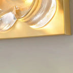 Modern Elegant Glass LED Vanity Light with Flower Design
