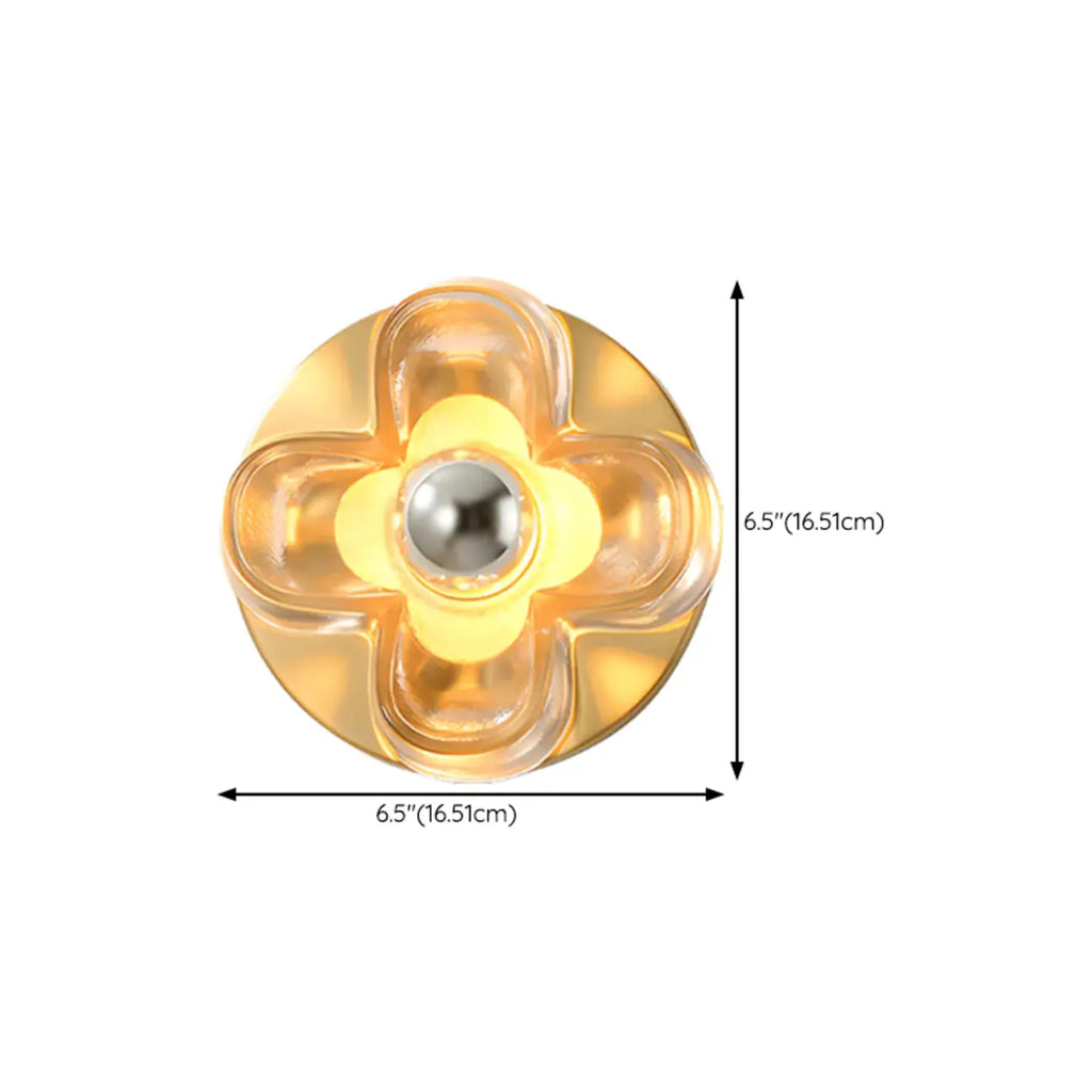 Modern Elegant Glass LED Vanity Light with Flower Design