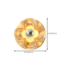 Modern Elegant Glass LED Vanity Light with Flower Design