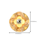 Modern Elegant Glass LED Vanity Light with Flower Design