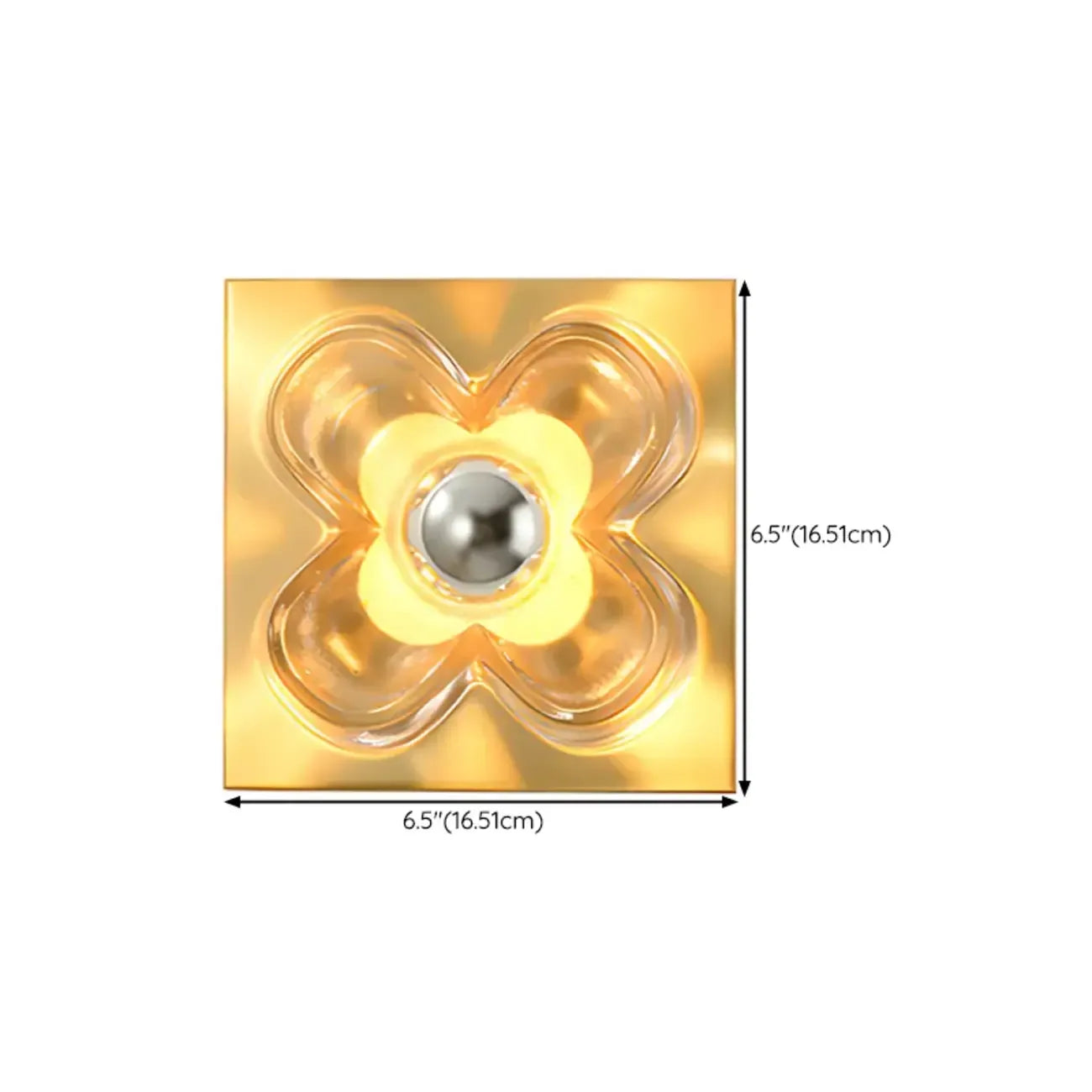 Modern Elegant Glass LED Vanity Light with Flower Design