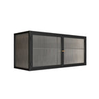 Black Metal Wall-Mounted Kitchen China Cabinet