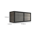 Black Metal Wall-Mounted Kitchen China Cabinet