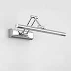 Modern Silver Stretchable Bathroom Vanity Light White Light LED