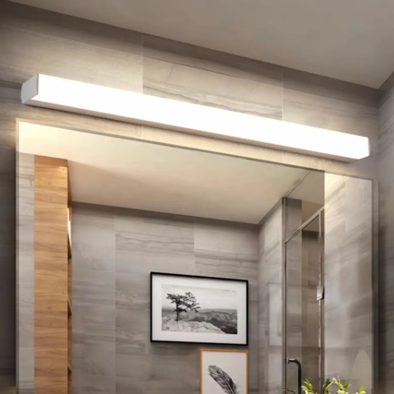 Dimmable Modern Linear White LED Vanity Wall Light