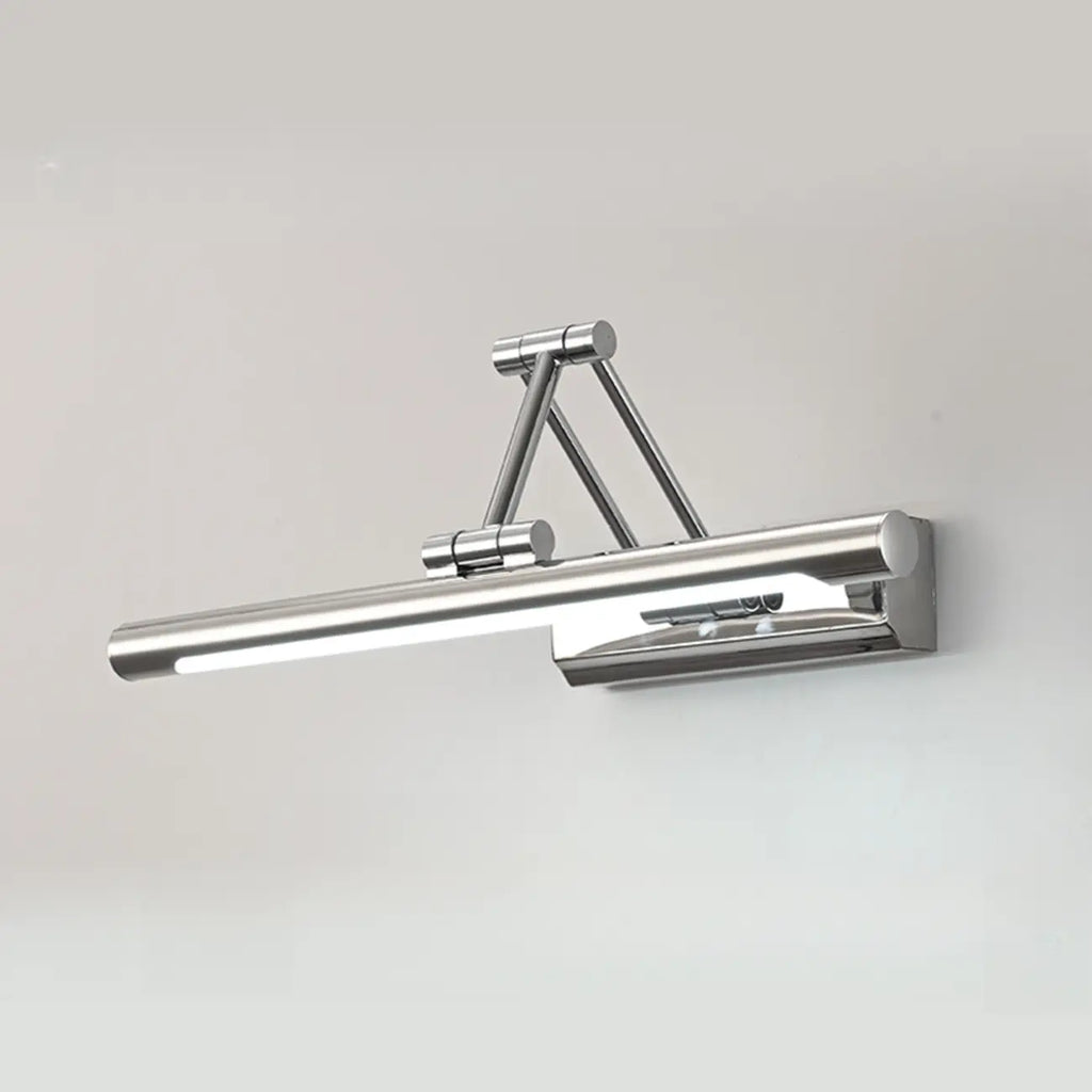Modern Silver Stretchable Bathroom Vanity Light White Light LED