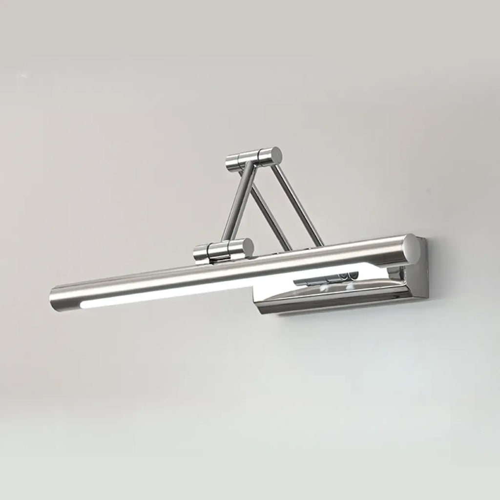 Modern Silver Stretchable Bathroom Vanity Light White Light LED