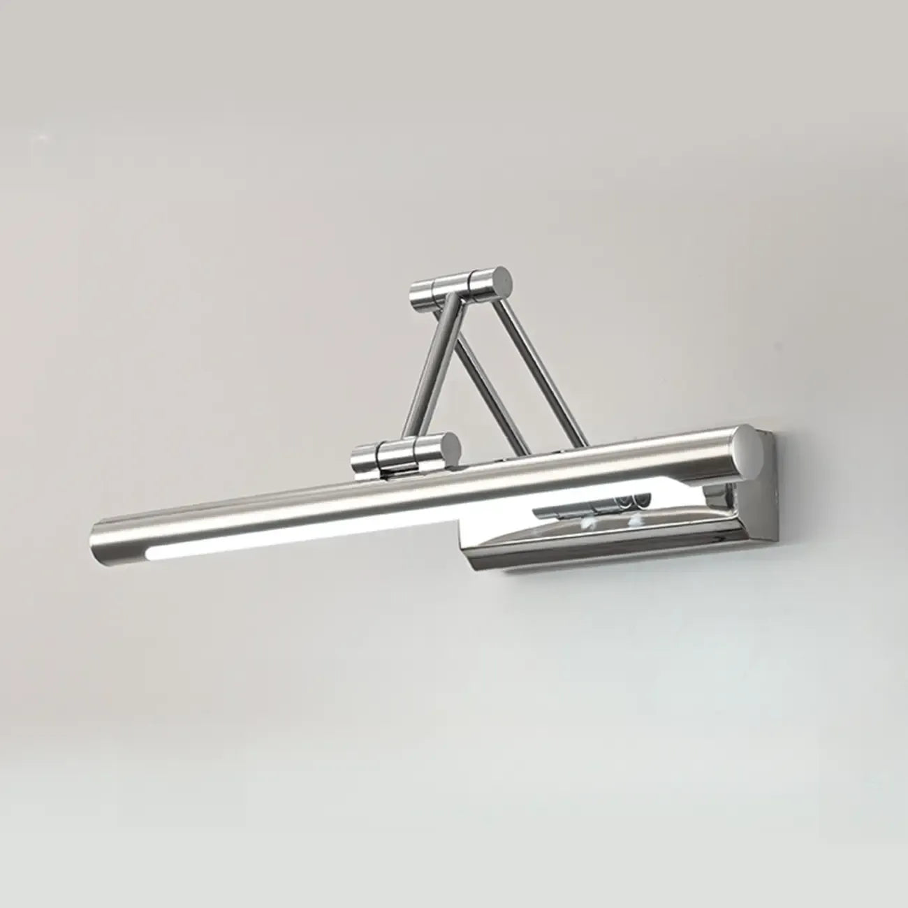Modern Silver Stretchable Bathroom Vanity Light White Light LED