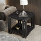 Modern Sintered Stone Square Side Table for Living Room