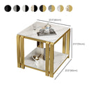 Modern Sintered Stone Square Side Table for Living Room