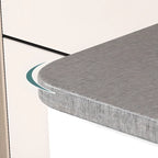 Rectangle Grey Wooden TV Stand with Storage for Living Room