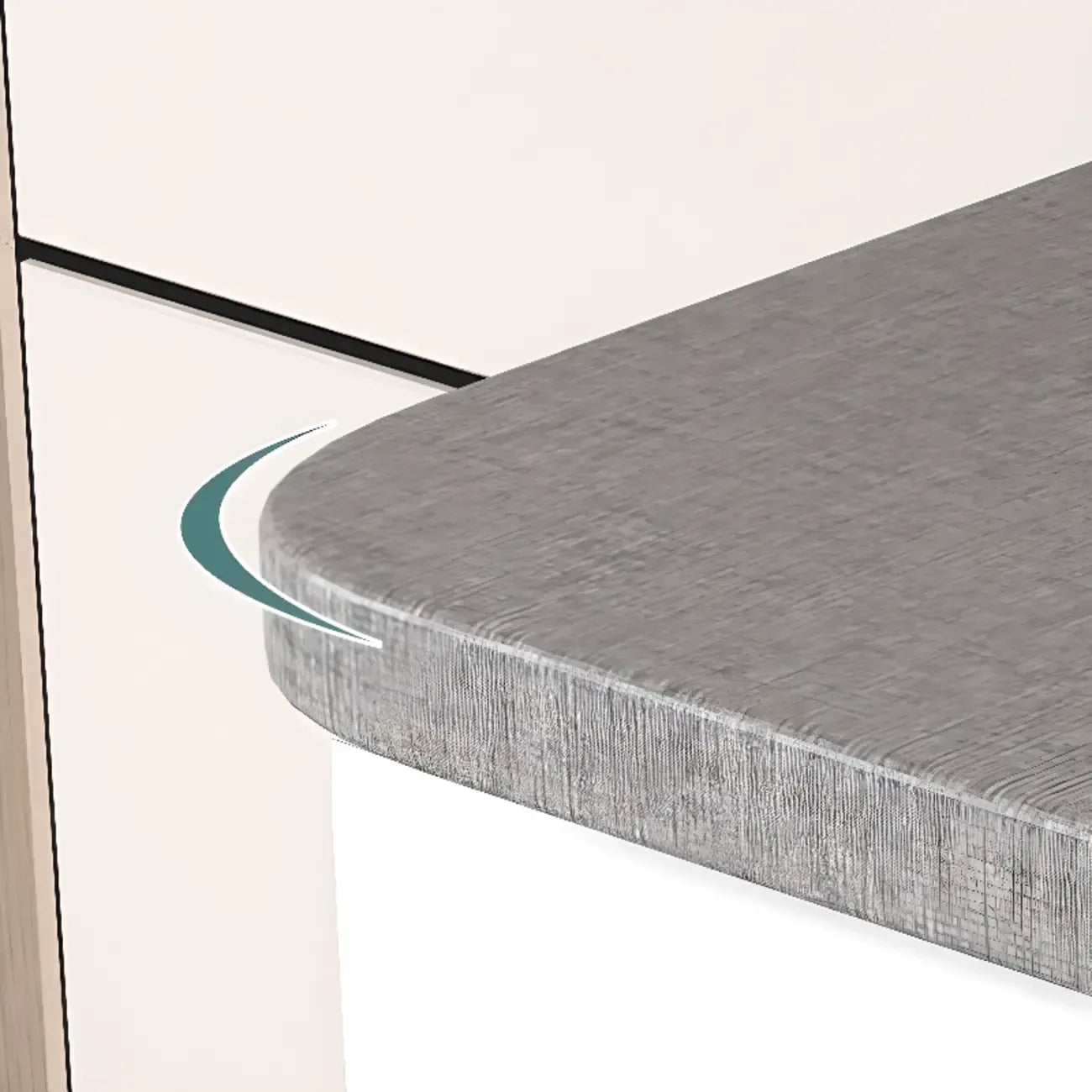 Rectangle Grey Wooden TV Stand with Storage for Living Room