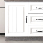 Rectangle Grey Wooden TV Stand with Storage for Living Room