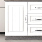 Rectangle Grey Wooden TV Stand with Storage for Living Room