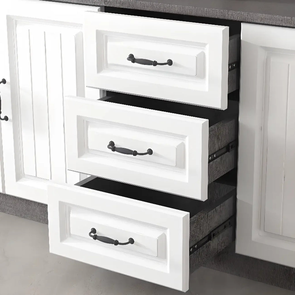 Rectangle Grey Wooden TV Stand with Storage for Living Room