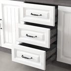 Rectangle Grey Wooden TV Stand with Storage for Living Room