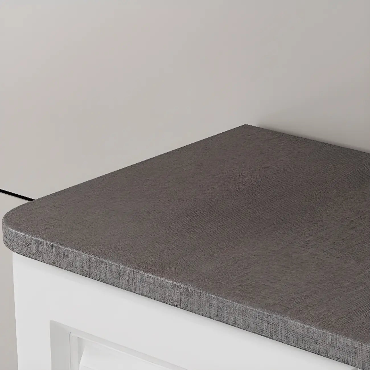 Rectangle Grey Wooden TV Stand with Storage for Living Room