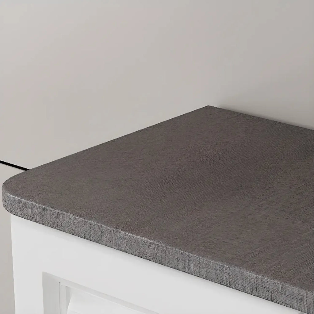 Rectangle Grey Wooden TV Stand with Storage for Living Room