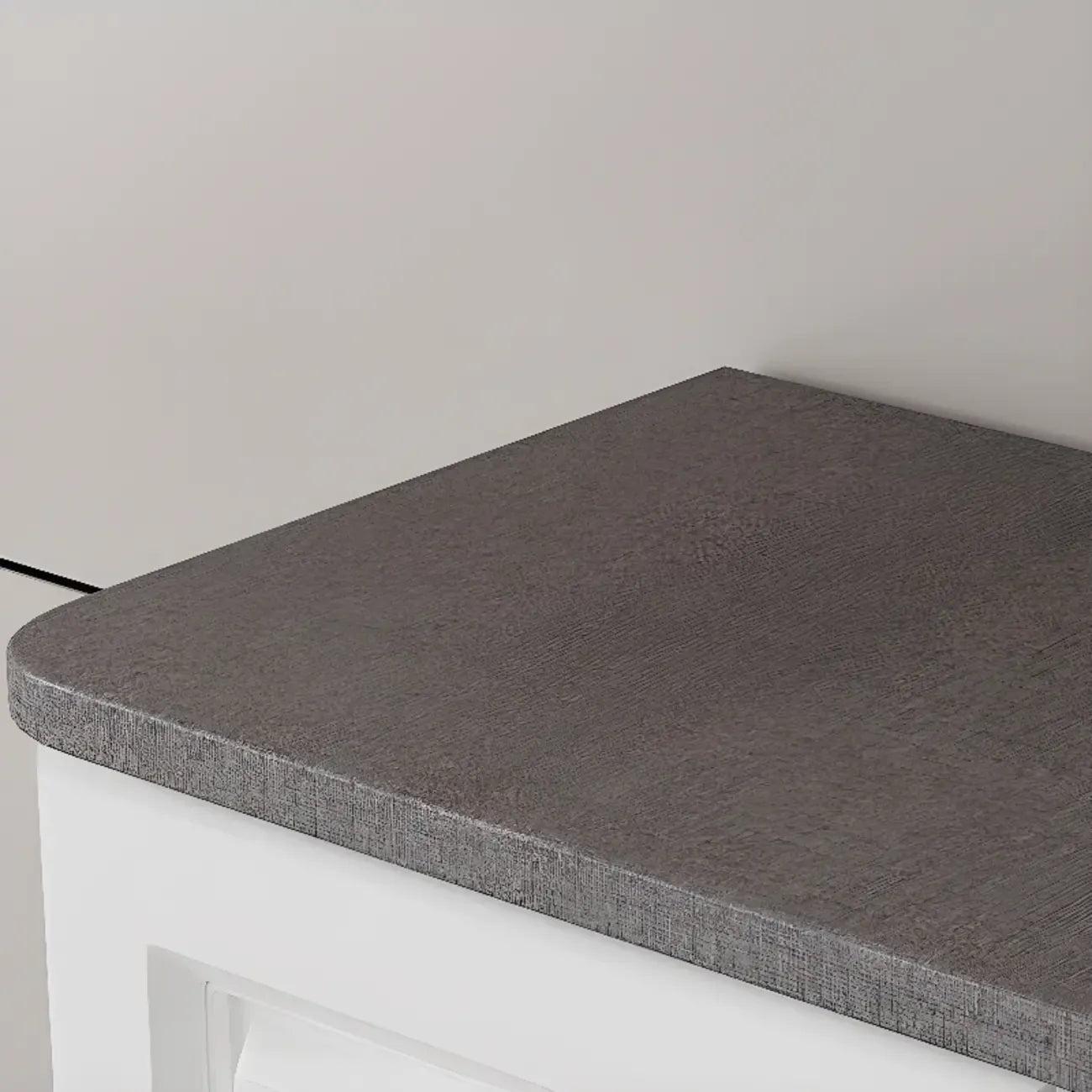 Rectangle Grey Wooden TV Stand with Storage for Living Room