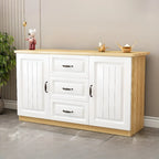 Rectangle Grey Wooden TV Stand with Storage for Living Room