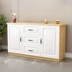 Rectangle Grey Wooden TV Stand with Storage for Living Room