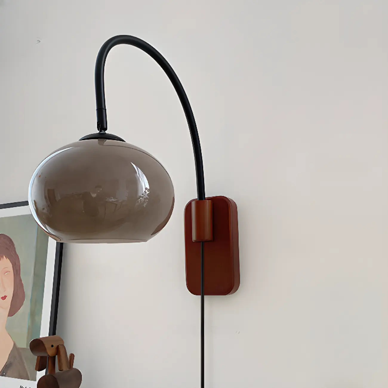 Mini Vintage Drum Swing Arm Wall Light for Living Room