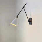 26'' Adjustable Swing Arm Wall Light Fixture for Bedside Reading