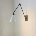 26'' Adjustable Swing Arm Wall Light Fixture for Bedside Reading