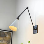 26'' Adjustable Swing Arm Wall Light Fixture for Bedside Reading