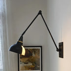 26'' Adjustable Swing Arm Wall Light Fixture for Bedside Reading