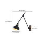 26'' Adjustable Swing Arm Wall Light Fixture for Bedside Reading