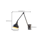 26'' Adjustable Swing Arm Wall Light Fixture for Bedside Reading