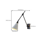 26'' Adjustable Swing Arm Wall Light Fixture for Bedside Reading
