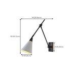 26'' Adjustable Swing Arm Wall Light Fixture for Bedside Reading