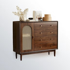Retro Brown Accent Cabinet for Parlor with 6 Size Options