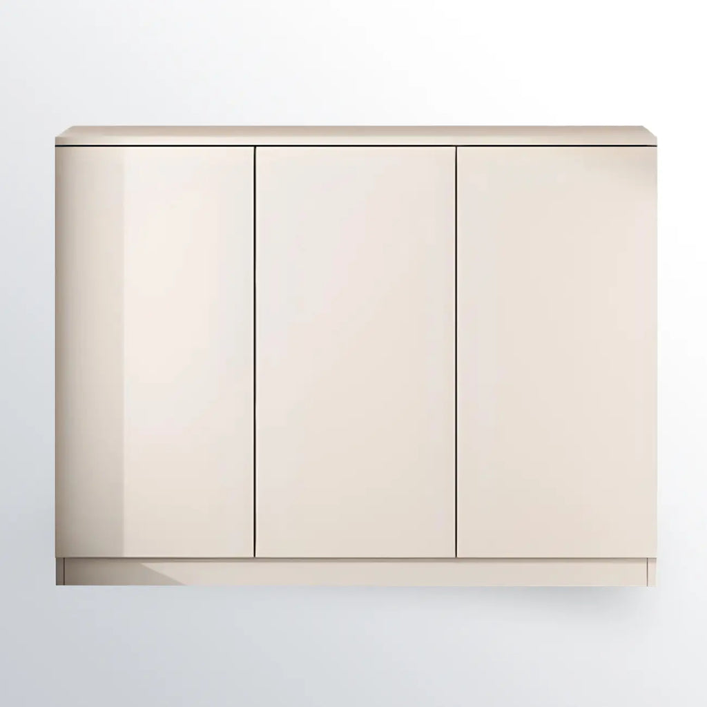Modern Space-saving Accent Cabinet with Exterior Shelf