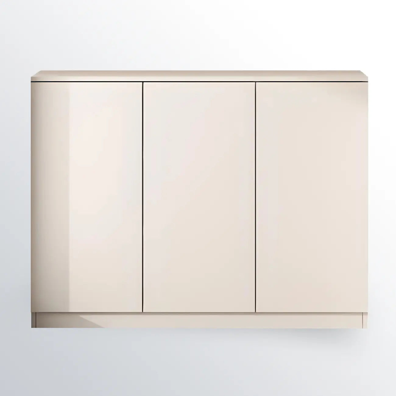 Modern Space-saving Accent Cabinet with Exterior Shelf