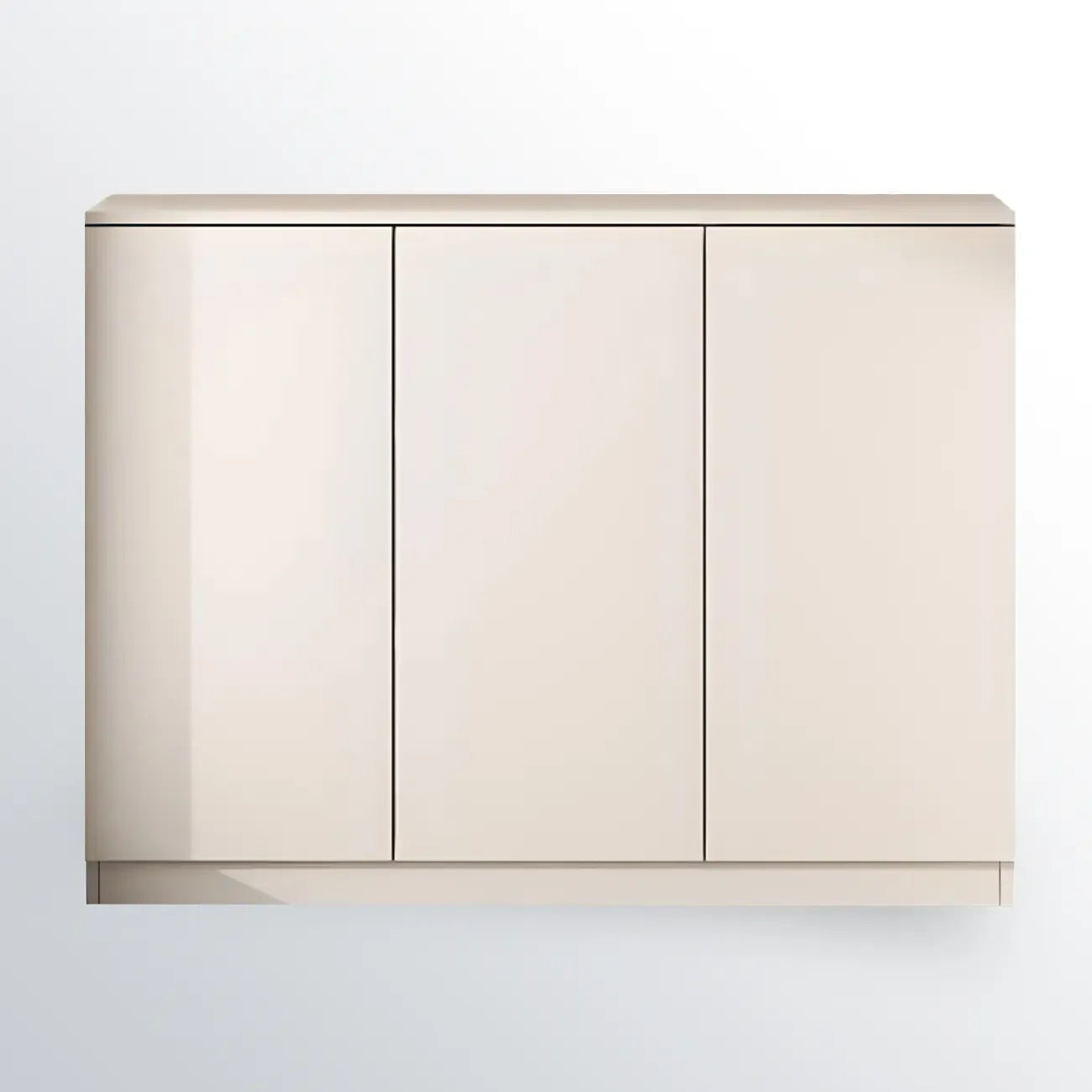 Modern Space-saving Accent Cabinet with Exterior Shelf